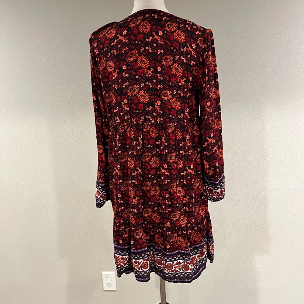 Old Navy Floral and deer print long sleeve Dress size petite small - Picture 8 of 14